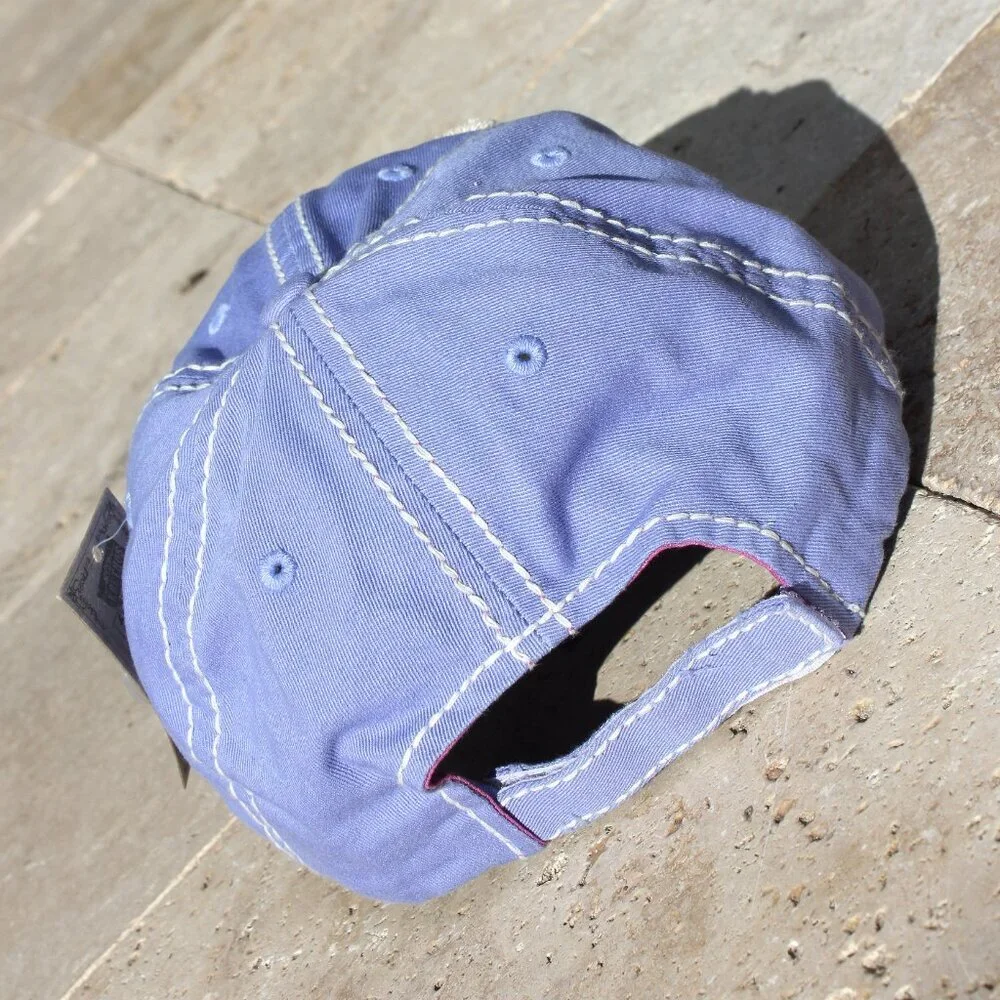 Womens BLESSED Mama Pink Vintage Ballcap Baseball Cap Hat in Distressed Purple